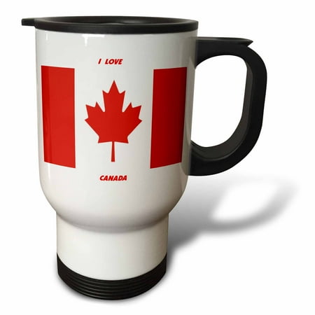 

3dRose I Love Canada - Travel Mug 14-ounce Stainless Steel