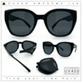 thumbnail image 2 of Womens Collasible Folding Oversized Cat Eye Plastic Sunglasses All Black, 2 of 8