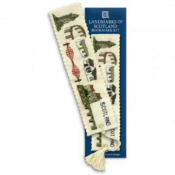 Textile Heritage Landmarks of Scotland Counted Cross Stitch Bookmark Kit
