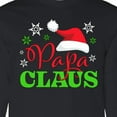 thumbnail image 4 of Inktastic Papa Claus with Christmas Santa Hat and Snowflakes Long Sleeve T-Shirt, 4 of 5