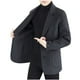 thumbnail image 2 of Ceisia Men's Slim Notched-Lapel Faux-Wool Casual Polyester Blazer Gift, 2 of 6