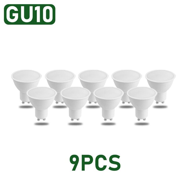 Foco LED de 3W, 5W, 6W, 7W, 8W, 1-10 piezas, GU10, AC110V, AC220V, sin parpadeo, 3000, 4000, 6000K, en línea con certificación CE de la UE