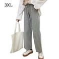 thumbnail image 1 of Pantalones deportivos Mujer Pantalón largo holgado informal de cintura alta con pierna ancha, Gris, 3XL Kearding AP001468-05B, 1 of 7