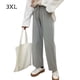 thumbnail image 1 of Pantalones deportivos Mujer Pantalón largo holgado informal de cintura alta con pierna ancha, Gris, 3XL Jumpingount AP001468-05B, 1 of 7