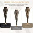 thumbnail image 3 of Women Fleece Lined Tights Sheer Warm High Waist Fake Translucent Pantyhose Opaque Leggings Winter Fall, 3 of 7