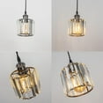 thumbnail image 3 of Kiven J-Type Track Lighting Pendants, 3-Light J Track Pendant Lights with Crystal Lampshade,Dimmable J Track Light Pedant for Home Cafe Kitchen Island, Adjustable Height,Black Finish Socket, 3 of 7