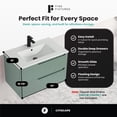 thumbnail image 4 of Citiscape Modern Bathroom Vanity with Textured Drawer Fronts 30" Wide - Mint Green - Sink Included, 4 of 11