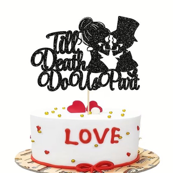 1 inserto grande de papel con purpurina negra for el día de San Valentín.