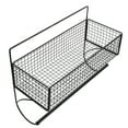 thumbnail image 4 of 1 estante de baño sin perforaciones, estante de almacenamiento de hierro para baño, inodoro, cocina, montado en la pared, 4 of 7