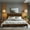 Walnut, variant on Acacia Serenity Bed Frame with Headboard Solid Wood Platform Bed, Queen Bed Frame, Tall Headboard Wood Bed Compatible with All Mattress Types, No Box Spring Needed, Quick & Easy Assembly, Caramel