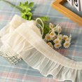 thumbnail image 5 of 2 metros/lote de tela de encaje plisado para coser, accesorios de costura, ropa, suministros para manualidades Diy, faldas, cintas con flecos, recorte, 5 of 5