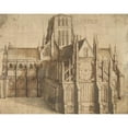 thumbnail image 3 of Wenceslaus Hollar 18x15 Black Modern Framed Museum Art Print Titled - Old St. Paul's Cathedral, London, Seen from the East (1656-58), 3 of 5