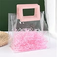 thumbnail image 5 of Practical Large Capacity Square Shape Handle PVC  Round Shape Handle Waterproof Storage Bag Clear Tote Bag Hand Gift Bag Transparent Shopping Bags XS SMALL ROUND HANDLE, 5 of 8