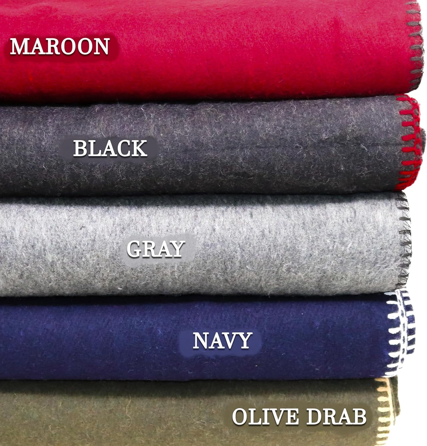 Blanket, Mil-spec, 66x90", 80/20 Wool, Man Made, Gray