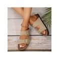 thumbnail image 3 of Adjustable Double Row Fashionable Women's Cork Open-Toe Sandals for Stylish Outdoor Use, 3 of 14