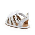 thumbnail image 7 of Xfvqtps Baby Girls Walking Shoes Hollowing Out Flower Butterfly Princess Sweet Soft Sole PU Infant Sandals Summer New Baby Sandals Rubber Sole Non Slip Baby Slippers Toddler Shoes White, 7 of 7