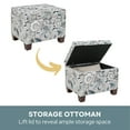 thumbnail image 5 of Convenience Concepts Madison Storage Ottoman, Gray Flora Fabric, 5 of 7