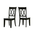 Weston Home Farmhouse Dining Chair with Cross Back, Set of 2, Black
