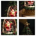 thumbnail image 5 of Figura de árbol de Navidad con forma de bola de nieve y adornos de Papá Noel con purpurina para regalo de Navidad y Año Nuevo, 5 of 5