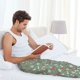 thumbnail image 5 of Balery Retro Hippie Groovy Mushroom Pantalones de pijama para hombre, pijama ultraligero, pantalón de descanso-3X-Large, 5 of 6