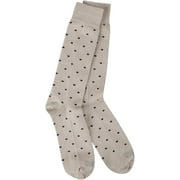 World's Softest Men's 1902 Collection Metro Crew Socks One Size Fits Most Wood Dot