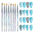thumbnail image 7 of Soumake 8-Piece Flower Nail Art Brush Set – Soft Bristles, Gradient Colors, Non-Slip Handle for Precise Nail Liner & Dotting Designs, 7 of 7