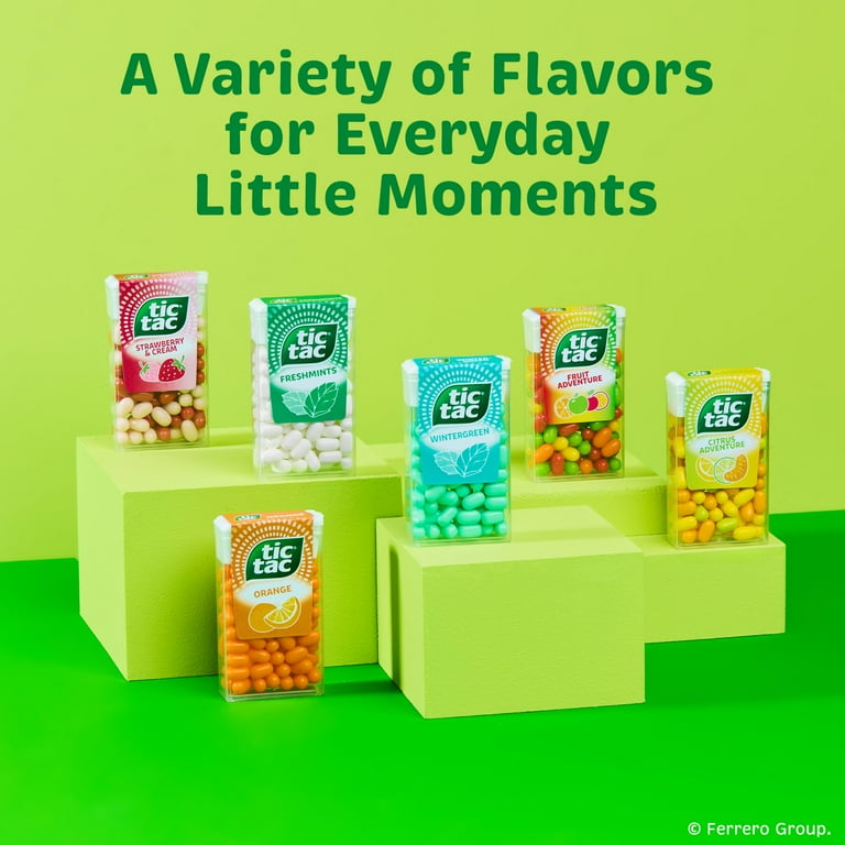 Tic Tac Fruit Adventure Candy Mints, Flavorful 1 oz Packs, 4 Count