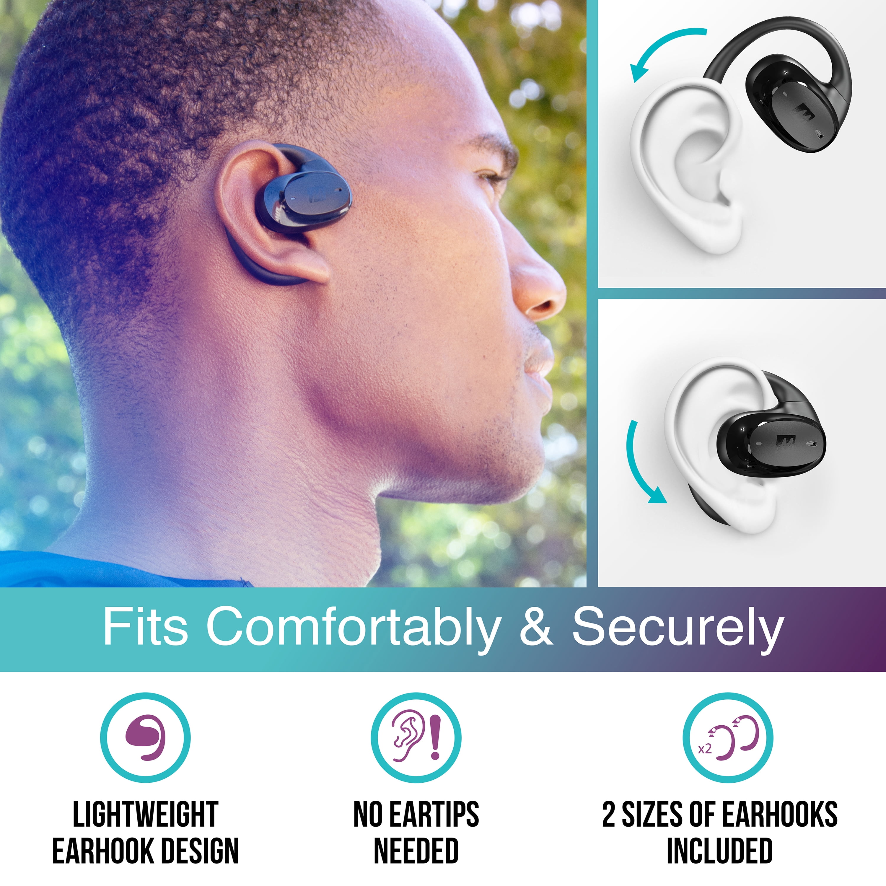 MEE audio AirHooks Pro True Wireless Open Ear Sports MEE audio AirHooks Pro True Wireless Open Ear Sports