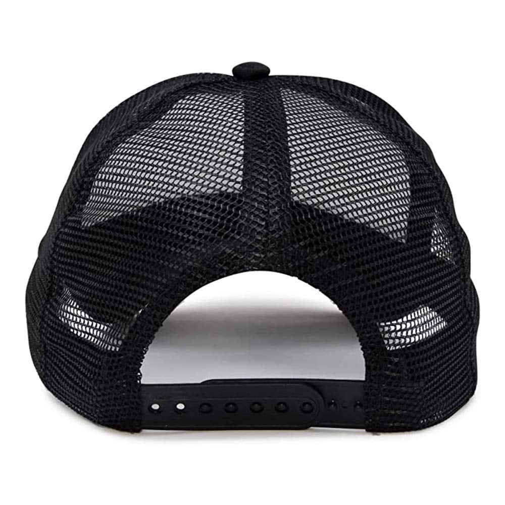 MR.R Sublimation Blank Polyester Mesh Cap Mesh Hat Two Tone Trucker Summer Mesh Cap with Adjustable Snapback,Black,6 Pieces