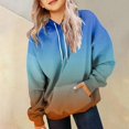 thumbnail image 2 of Teen Girl Clothes Trendy White Hoodie Girls' Hoodies Sweatshirts Cute Oversized Fleece Sweatshirt Tops for Teen Girls Long Sleeve Sweater with Pockets Blue 11-12 Years, 2 of 6