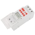 thumbnail image 1 of 12V DC 30A 7-Day Programmable Timer Switch with LCD Display, 16 Daily ON/OFF Settings, 24-Hour Countdown, DIN Rail Mount, CR2450 Battery Backup, Manual Control & LED Indicator for Home Use, 1 of 6