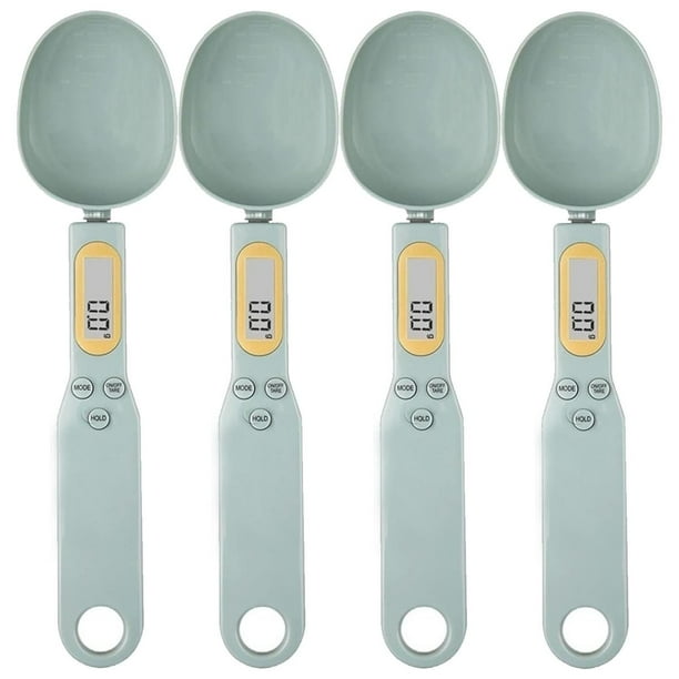 Cuchara para Bascula SpoonProLightGreen 4Pzas Rango 0.5 a 500g LED Verde Claro 1xCR2032 (No incluidas). VentDepot MXOOG-004