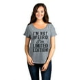 thumbnail image 2 of Thread Tank Im Not Weird Im Limited Edition Women's Relaxed Slouchy Dolman T-Shirt Tee Heather Grey 3X-Large, 2 of 4