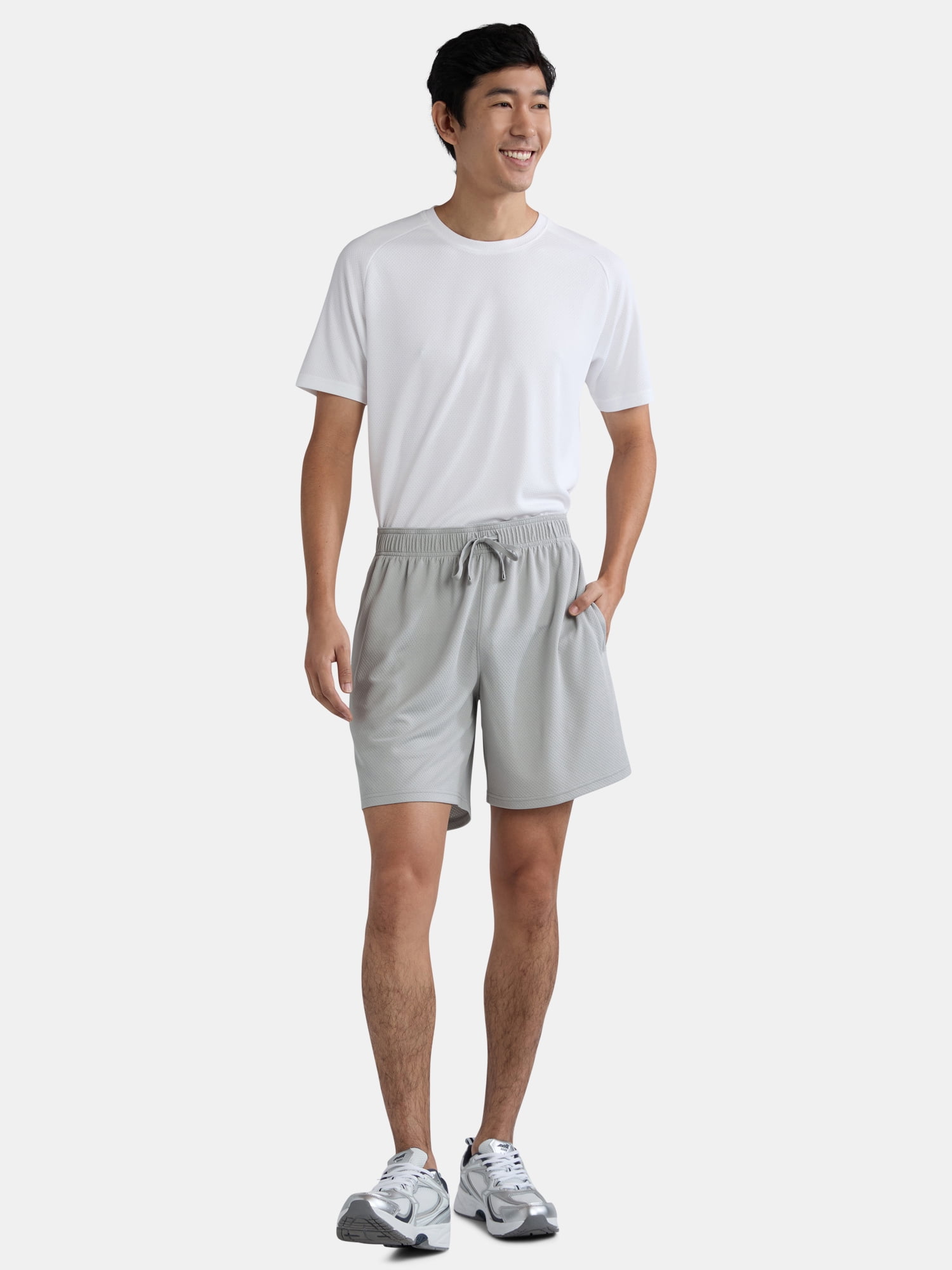 Athletic Works Men's and Big Men's Mesh Shorts, 7" Inseam, Sizes S-5XL
