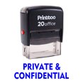 thumbnail image 1 of Printtoo PRIVATE & CONFIDENTIAL Self Inking Rubber Stamp Office Stationary Stamp-Blue, 1 of 1