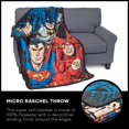 thumbnail image 3 of Northwest DC Comics Justice, League Trio Micro Raschel - Manta de 46 x 60 Pulgadas, Multicolor, 1 Unidad, 3 of 7