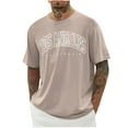 thumbnail image 1 of DPTALR Men Print Round Neck Casual Short Sleeve Round-Neck Blouses Shirts, 1 of 3