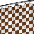thumbnail image 3 of Brown and White Checkerboard Pattern Shower Curtain 36"x72" ,Bathroom Decorative Shower Curtains Set with 12 Hooks,Modern Waterproof Washable Shower Curtain, 3 of 6