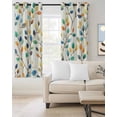 thumbnail image 3 of Blackout Curtains for Bedroom, Colorful Leaf Room Darkening Window Drapes for Living Room, Spring Vintage Botanical Summer Thermal Insulated Grommet Curtains, 52x90 inch, 2 Panels, 3 of 9