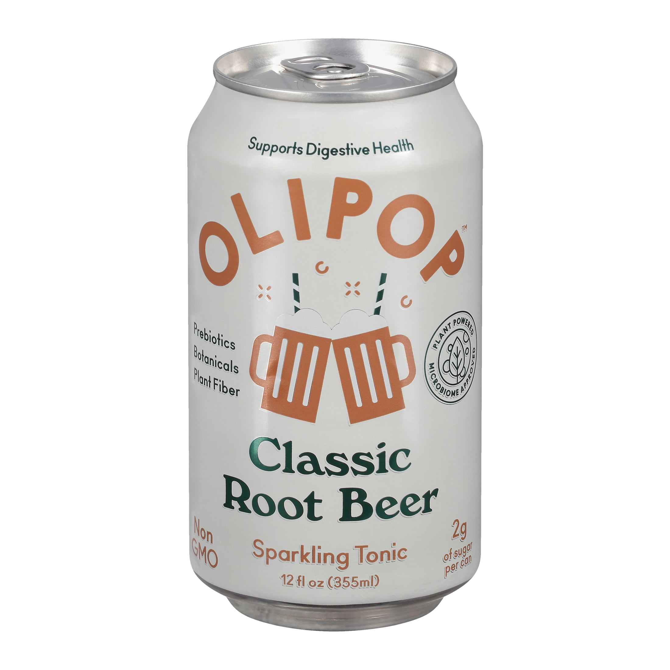 OLIPOP Classic Root Beer, A New Kind of Soda, 12 fl oz