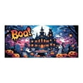 thumbnail image 1 of Halloween Garage Banner Weird Design Cloth Material Weather Resistant Easy to Install Worry Free Setup Versatile for Halloween Party Multiple Environments, 1 of 1