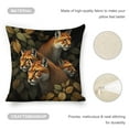 thumbnail image 3 of Four tigers Linen toss pillowcase Decoration pillowcase Gift preferred 18x18" Cushion cover 2 set Sofa pillowcase Sofa bedroom living room car, 3 of 5