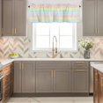 thumbnail image 4 of Rainbow Stripes Window Valance for Kitchen, Pink Blue Green Yellow Watercolor Stripes Rod Pocket Short Curtain for Small Windows, Light Filtering Decorative Valance, 42 x 18 Inch, 1 Panel, 4 of 9