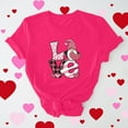 thumbnail image 1 of Meichang T-Shirts pour Femmes Chemise de la Saint-Valentin Manches Courtes T-Shirts Graphiques Cœur d'Amour T-Shirts de Vacances Hauts de la Saint-Valentin Manches Courtes Col Rond Blouses, 1 of 6