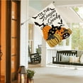 thumbnail image 4 of SM-XLHN Halloween House Flag 28x40 Inch Tis The Season To Be Spooky Double Sided Outside, Bat Pumpkin Holiday Yard Outdoor Decorative Flag, 4 of 6