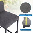 thumbnail image 3 of Sophia & William 24" PU Leather Counter Height Bar Stool with Backrest-Set of 2-Gray, 3 of 6