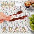 thumbnail image 6 of Easter and Gnomes White Pattern Round Tablecloth 60", Wrinkle-Resistant Wipeable Cover for Kitchen, Dining, Picnic & Patio, 6 of 6