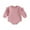 Pink, variant on Baby Sweatshirt Romper 3 6 12 18M Ruffle Long Sleeve Round Neck Solid Color Bodysuit Infant Fall Outfit