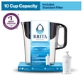 thumbnail image 1 of Grand pichet de filtration d’eau Brita d’une capacité de 10 tasses avec 1 filtre standard, sans BPA, modèle Huron, Noir, 1 of 9