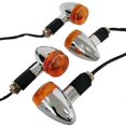 thumbnail image 1 of Motorcycle Turn Signals Chrome Front Rear Lights for Chopper(4Pcs), 1 of 5